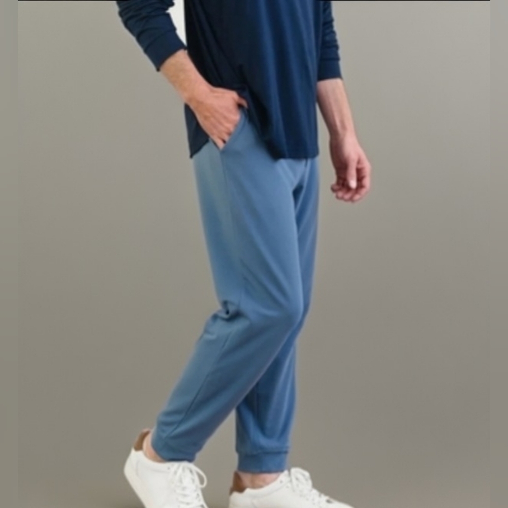Cozy Earth Bamboo Mens Jogger Pants Lounge Activewear Pajama Blue Size 2X NWOT